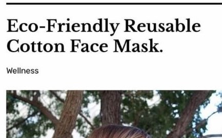 Eco-Friendly Reusable Cotton Face Mask - Feel Good Mag